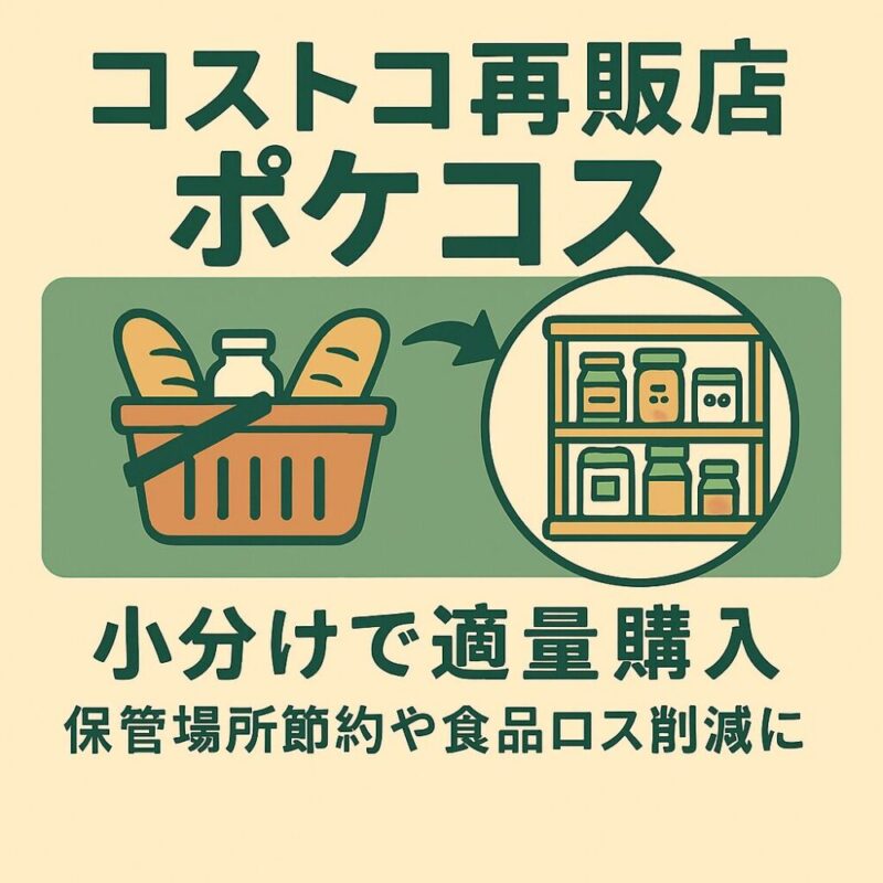 東京都東久留米市神宝町にコストコ再販店ポケコスがオープン!小分け販売も!